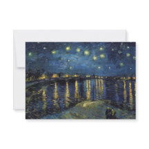 Starry Night on the Rhone Art Invitation – Van Gog
