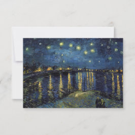 Starry Night on the Rhone Art Invitation – Van Gog Einladung