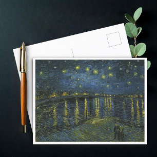 Starry Night on the Rhone, Vincent van Gogh Art Postkarte