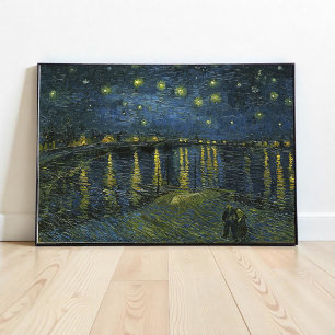 Starry Night on the Rhone, Vincent van Gogh Poster