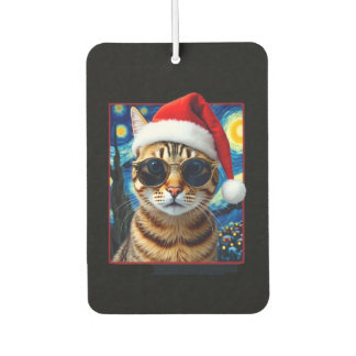 Starry Night Orange Tabby Cat Christmas Autolufterfrischer
