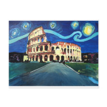 Starry Night over Colloseum in Rom Italien