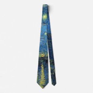 Starry Night over Rhone by Van Gogh g Krawatte