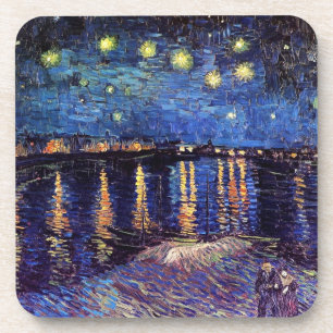 Starry night over Rhone by Van Gogh Getränkeuntersetzer