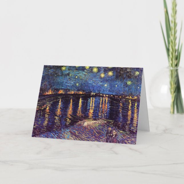 Starry night over Rhone by Van Gogh Karte (Vorderseite)