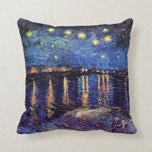 Starry night over Rhone by Van Gogh Kissen