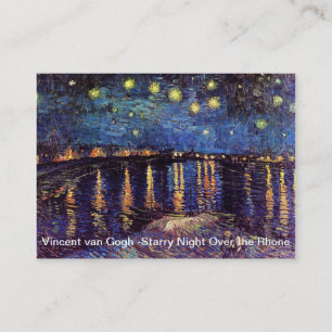 Starry night over Rhone by Van Gogh Visitenkarte