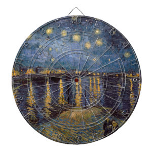 Starry Night Over Rhone River von Vincent Van Gogh Dartscheibe