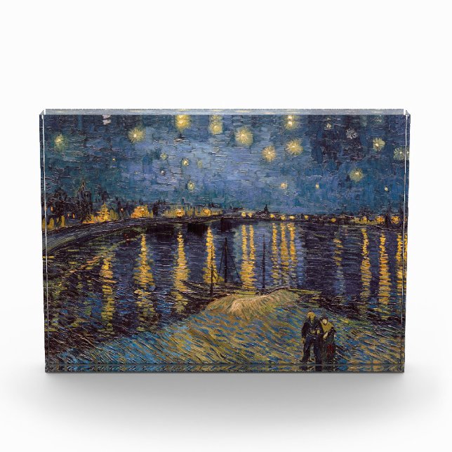 Starry Night Over Rhone River von Vincent Van Gogh Fotoblock (Vorderseite)