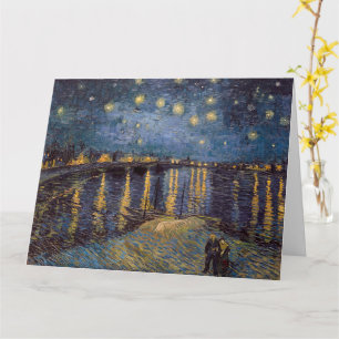 Starry Night Over Rhone River von Vincent Van Gogh Karte