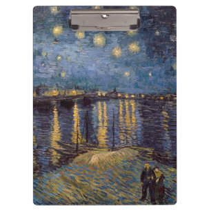 Starry Night Over Rhone River von Vincent Van Gogh Klemmbrett