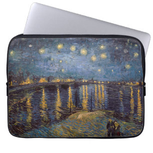 Starry Night Over Rhone River von Vincent Van Gogh Laptopschutzhülle