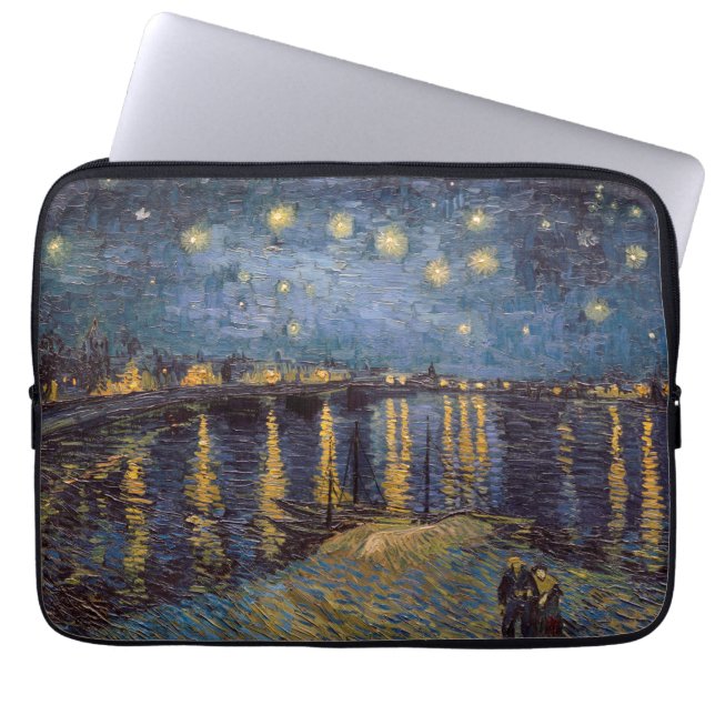 Starry Night Over Rhone River von Vincent Van Gogh Laptopschutzhülle (Vorderseite)