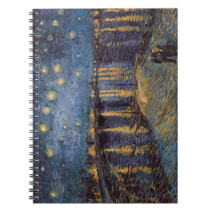 Starry Night Over Rhone River von Vincent Van Gogh Notizblock