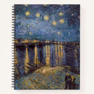 Starry Night Over Rhone River von Vincent Van Gogh Notizbuch