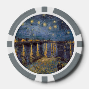 Starry Night Over Rhone River von Vincent Van Gogh Pokerchips