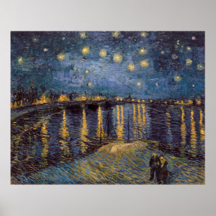 Starry Night Over Rhone River von Vincent Van Gogh Poster