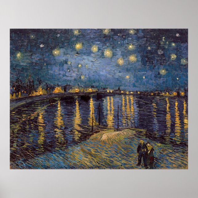 Starry Night Over Rhone River von Vincent Van Gogh Poster (Vorne)