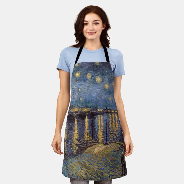 Starry Night Over Rhone River von Vincent Van Gogh Schürze (Getragen)