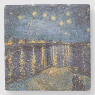 Starry Night Over Rhone River von Vincent Van Gogh Steinuntersetzer