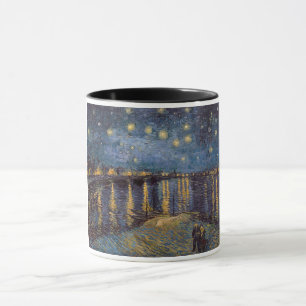 Starry Night Over Rhone River von Vincent Van Gogh Tasse