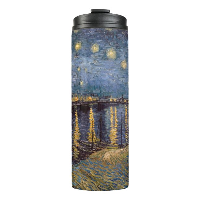 Starry Night Over Rhone River von Vincent Van Gogh Thermosbecher (Vorderseite)
