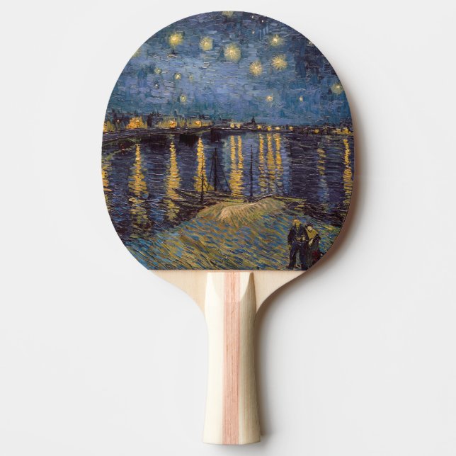Starry Night Over Rhone River von Vincent Van Gogh Tischtennis Schläger (Vorderseite)