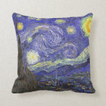 Starry Night Over Rhone van Gogh Throw Kissen<br><div class="desc">Die Starry Night (Niederländisch: De sterrennacht) ist ein Gemälde des niederländischen Post-Impressionisten Vincent van Gogh. Das Bild zeigt den Blick abends außerhalb seines Sanitärraums, obwohl es tagsüber aus dem Gedächtnis gemalt wurde. Seit 1941 ist es in der ständigen Sammlung des Museums für Moderne Kunst in New York City. Oft reproduziert,...</div>