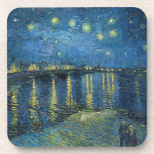 Starry Night Over the Rhone (1888) Vincent van Gog Getränkeuntersetzer