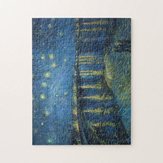 Starry Night Over the Rhone (1888) Vincent van Gog Puzzle (Vertikal)