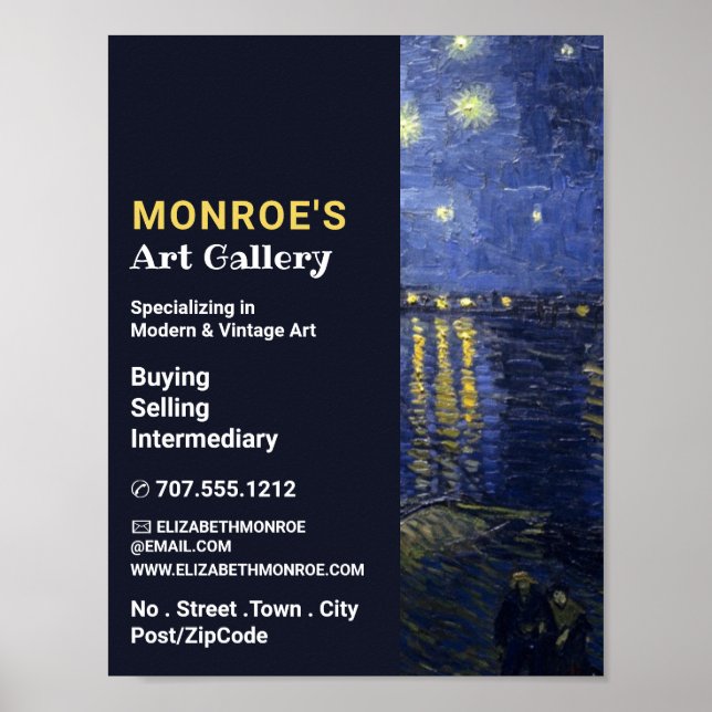 Starry Night Over the Rhone, Art Dealer, Gallery Poster (Vorne)