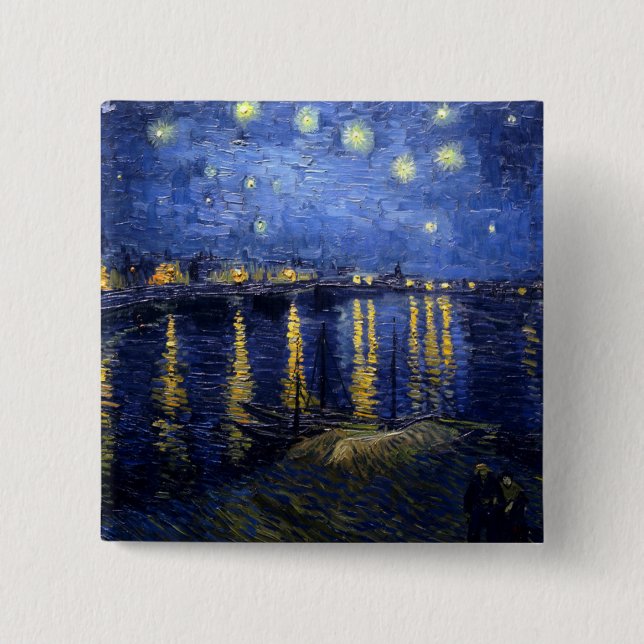 Starry Night Over the Rhone Button (Vorderseite)