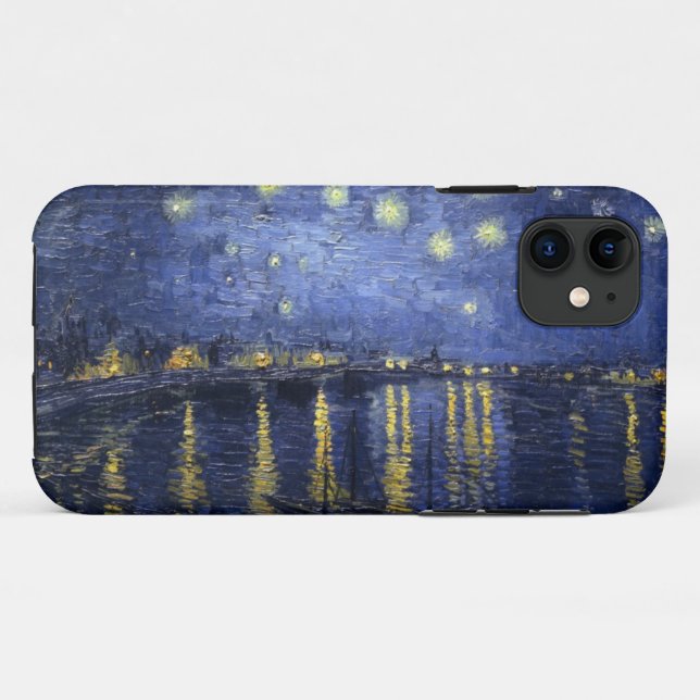 Starry Night Over the Rhone Case-Mate iPhone Hülle (Rückseite (Horizontal))
