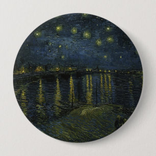 Starry Night Over the Rhône, Ölgemälde Van Gogh Button