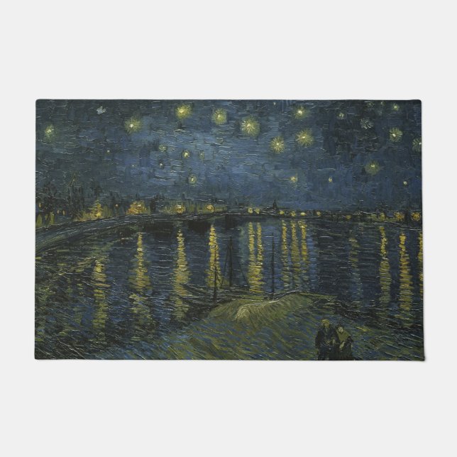 Starry Night Over the Rhône, Ölgemälde Van Gogh Fußmatte (Vorderseite)