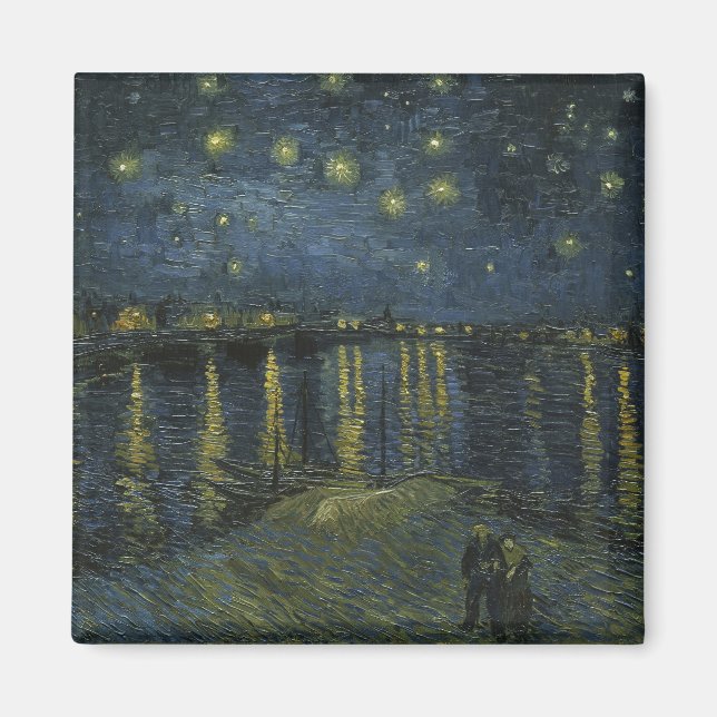 Starry Night Over the Rhône, Ölgemälde Van Gogh Magnet (Vorne)