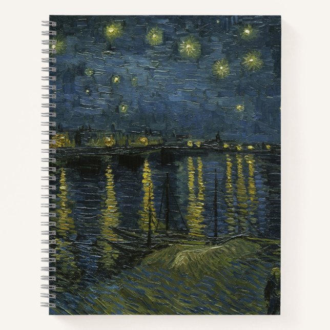 Starry Night Over the Rhône, Ölgemälde Van Gogh Notizbuch (Vorderseite)