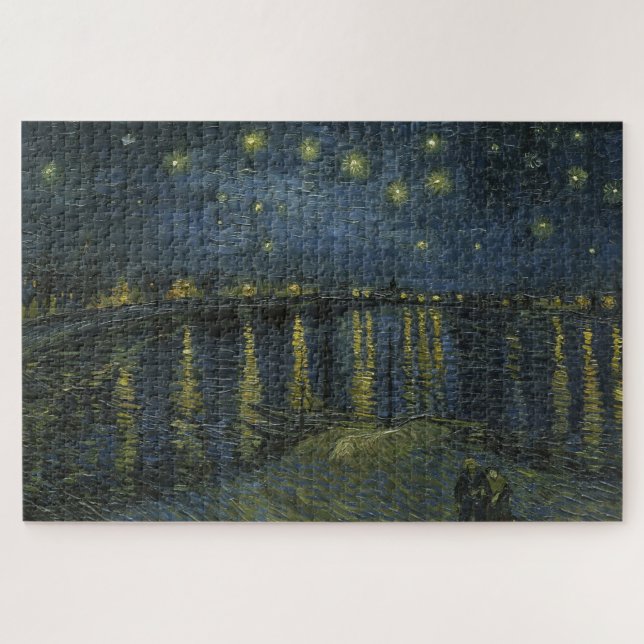 Starry Night Over the Rhône, Ölgemälde Van Gogh Puzzle (Horizontal)
