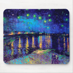 Starry Night Over the Rhone Van Gogh Fine Art Mousepad