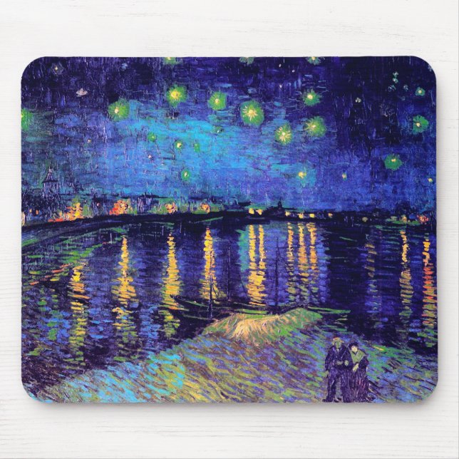 Starry Night Over the Rhone Van Gogh Fine Art Mousepad (Vorne)