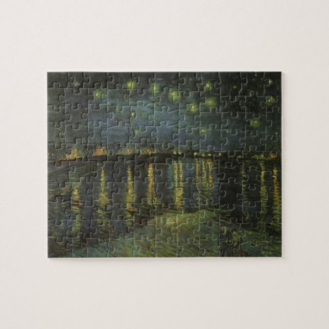 Starry Night Over the Rhone Van Gogh Gemälde Art Puzzle (Horizontal)