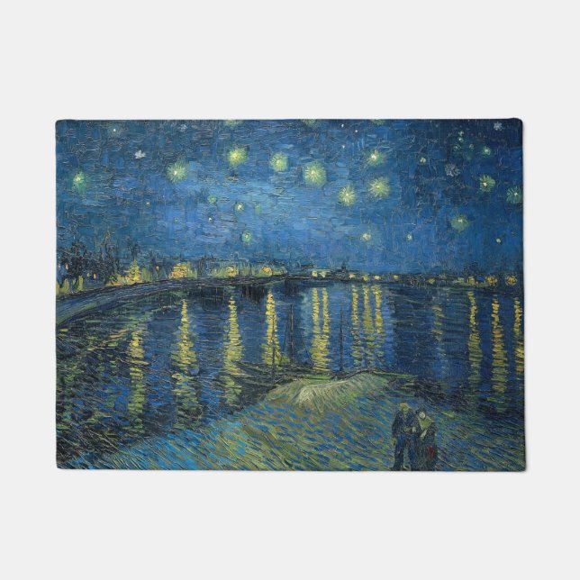 Starry Night Over the Rhone Vincent Van Gogh Fußmatte (Vorderseite)
