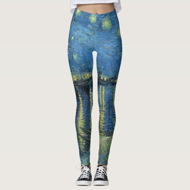 Starry Night Over the Rhone Vincent Van Gogh Leggings (Vorderseite)