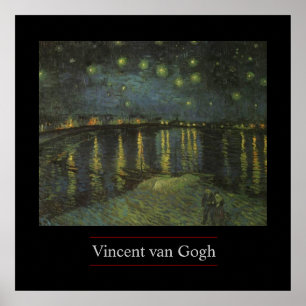 Starry Night Over the Rhone von van Gogh Poster