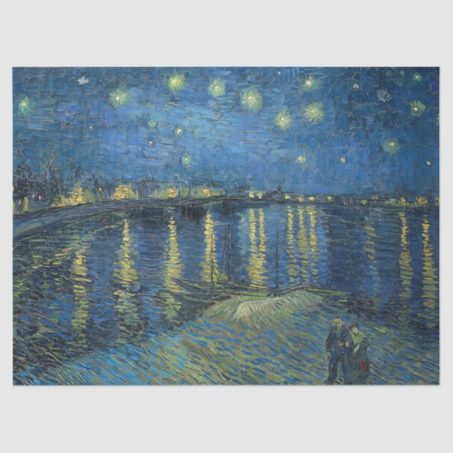 Starry Night Over the Rhone von Van Gogh Seidenpapier (Vorderseite)