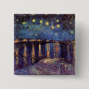 Starry Night Over the Rhone von Vincent van Gogh Button