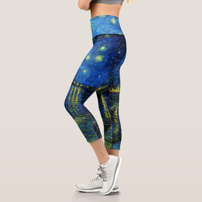 Starry Night Over the Rhone von Vincent Van Gogh Capri Leggings (Links)
