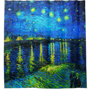 Starry Night Over the Rhone von Vincent Van Gogh Duschvorhang