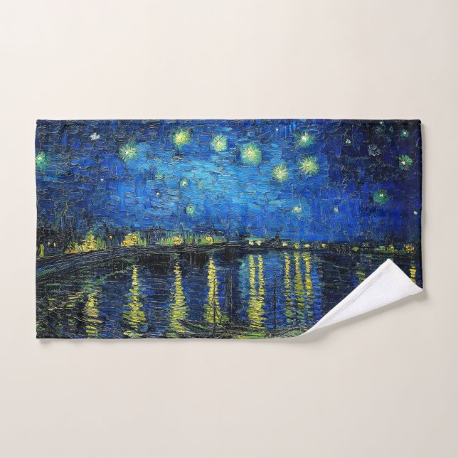 Starry Night Over the Rhone von Vincent Van Gogh Handtuch (Handtuch)