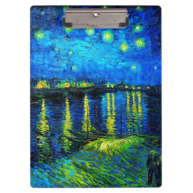 Starry Night Over the Rhone von Vincent Van Gogh Klemmbrett (Vorderseite)